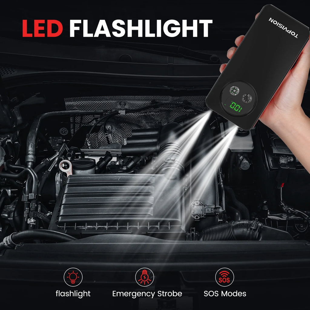 12V Car Jump Starter with Dual USB Quick Charge and DC Output J934278