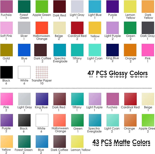 100 Pack 12"x12" Permanent Adhesive Vinyl G4632