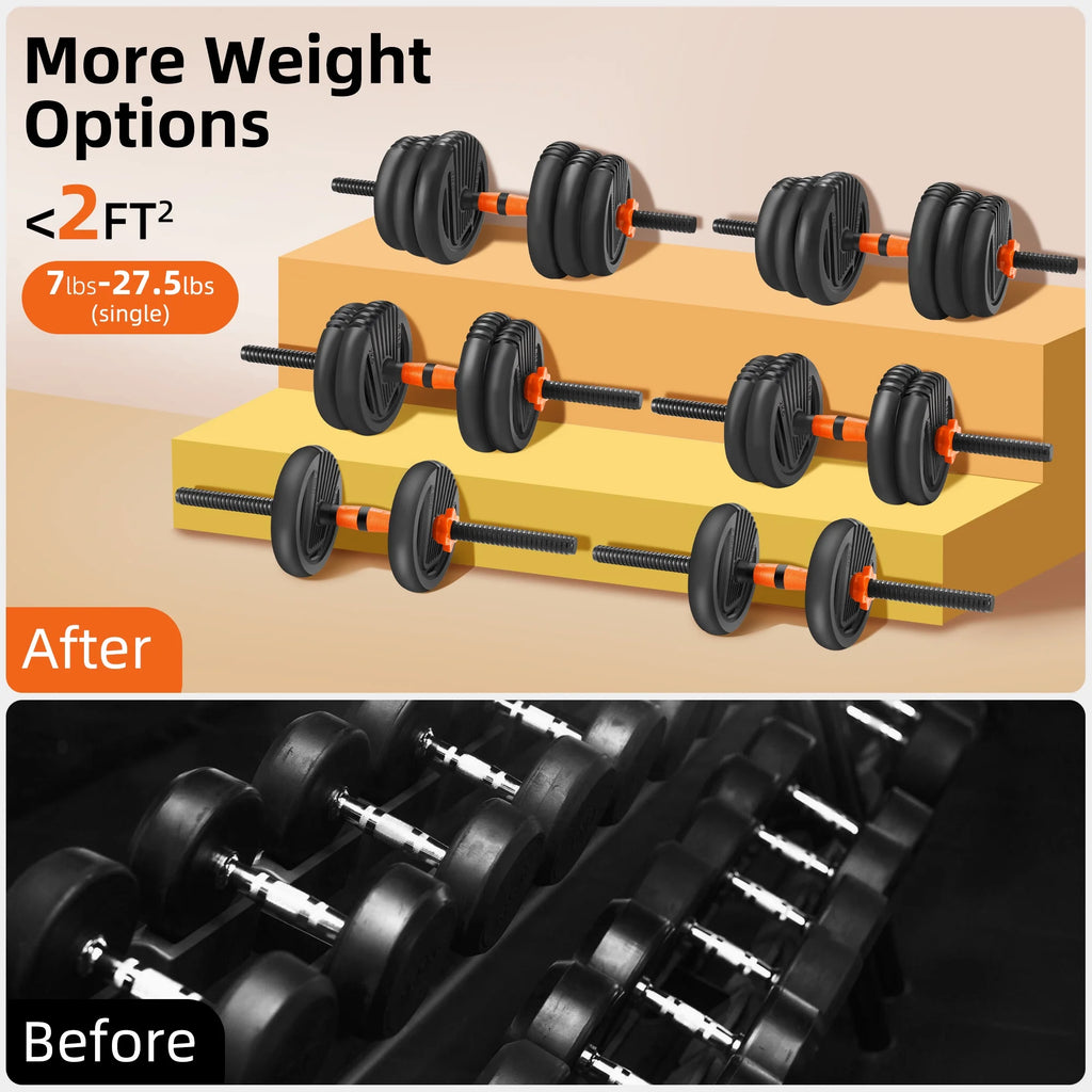 55 Lbs Adjustable Dumbbell Set K566659