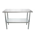 48x22 x 24x22 Stainless Steel Work Table with Under Shelf J584476