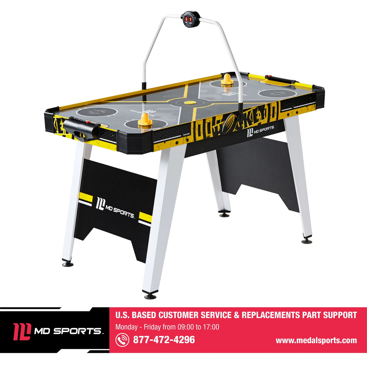 Black/Yellow Air Hockey Game Table N201