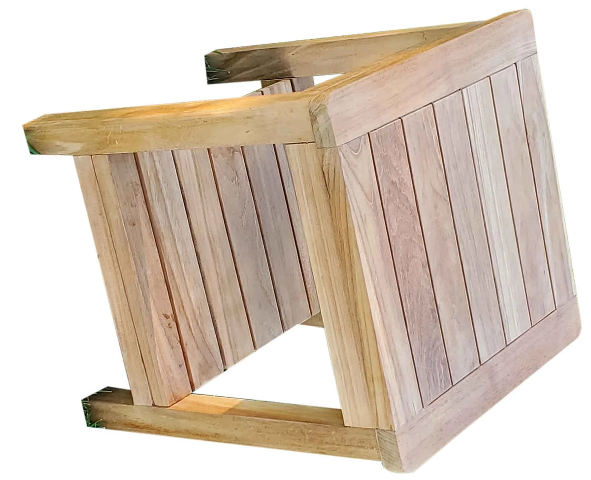 Teak Wood Shower Seat Outdoor Bench I45118
