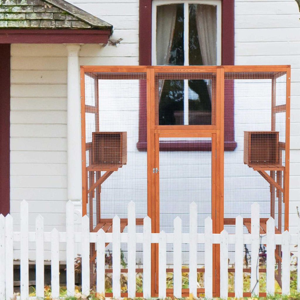 Large Wooden Cat House Catio Enclosure C666