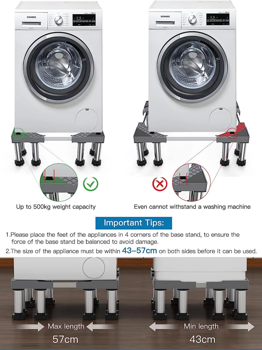 Adjustable Heavy Duty Fridge Stand K258