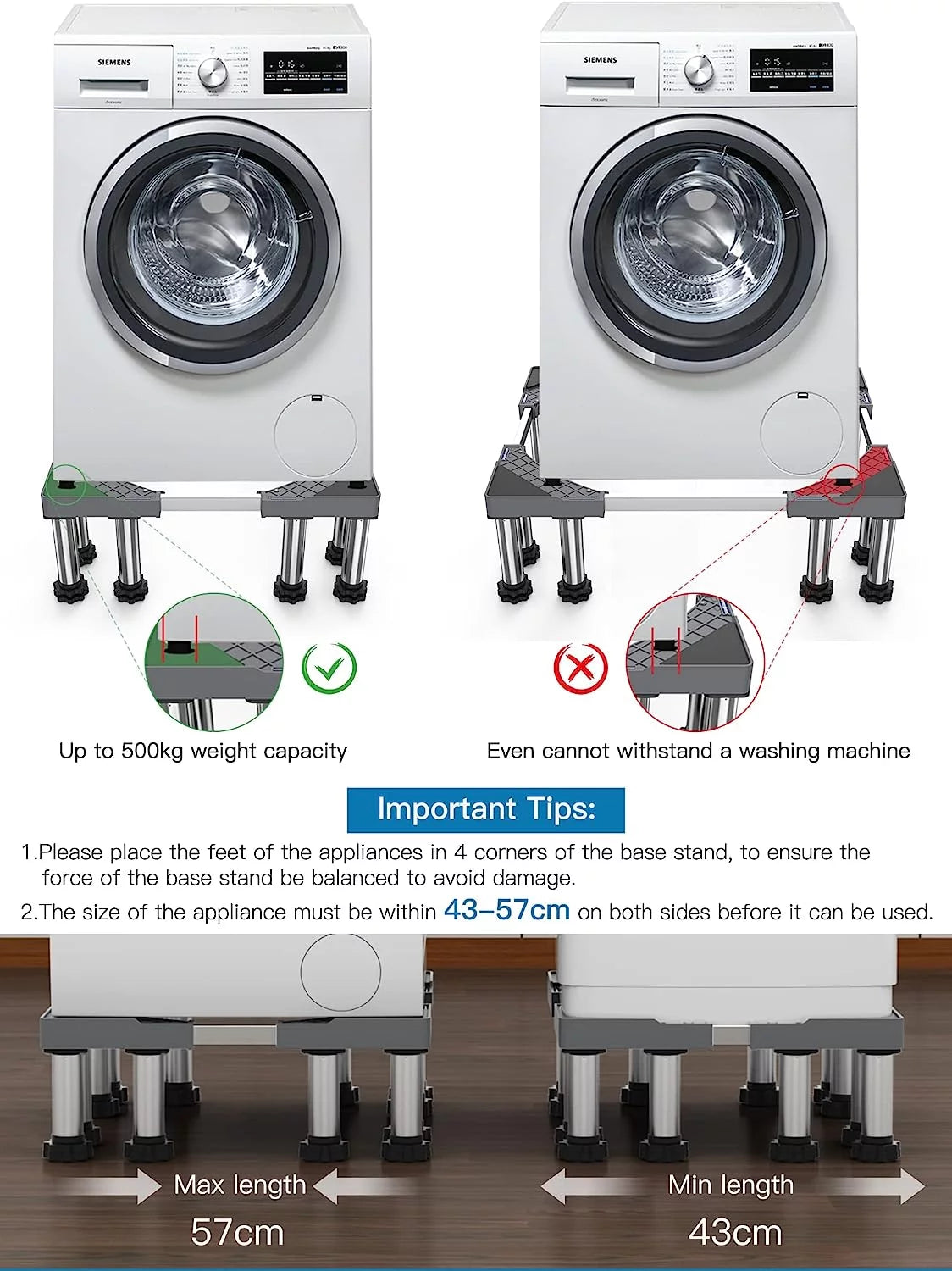 Adjustable Heavy Duty Fridge Stand K258