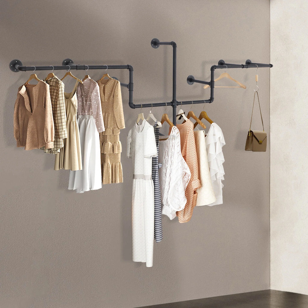 Black Wall Mounted Clothes Rack J820