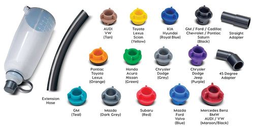 17 Piece Oil Fill Set with OEM Adapters R407317