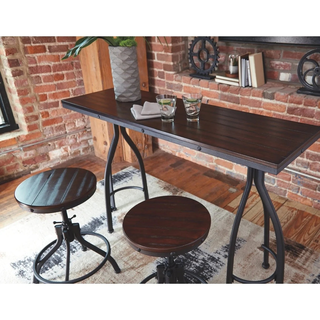 Counter Height Table and Bar Stools 3-piece Set C432419