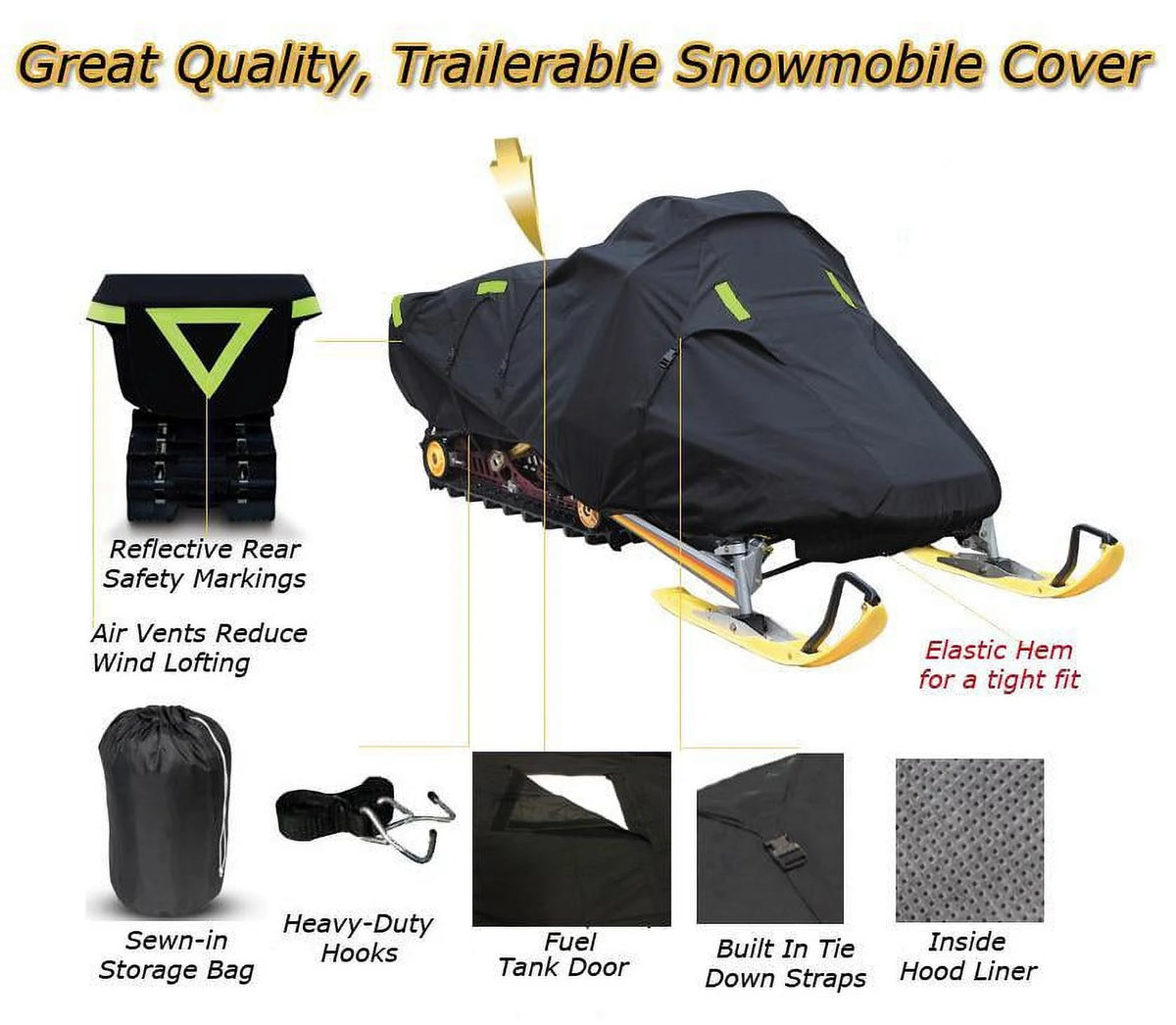 600 Denier Trailerable Snowmobile Cover V69063