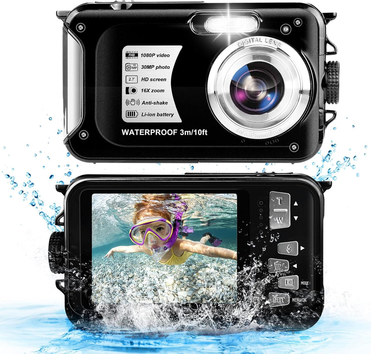10FT Waterproof Full HD Underwater Camcorder C813