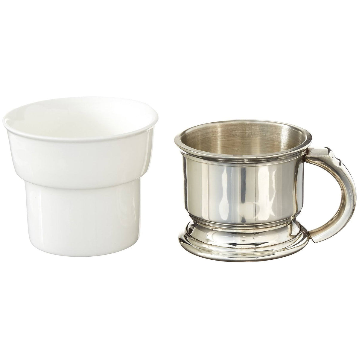 Shaving Mug with Pewter Caddy W6514