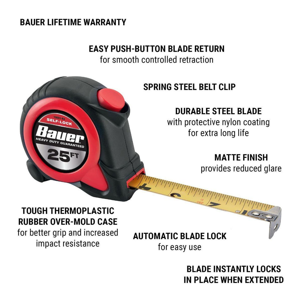 25 ft. x 1 in. Self-Locking Tape Measure D381