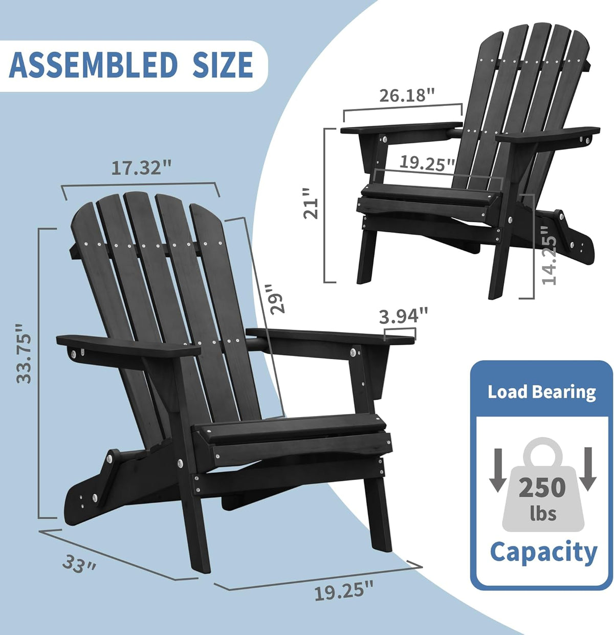 Wood Adirondack Chair J9481