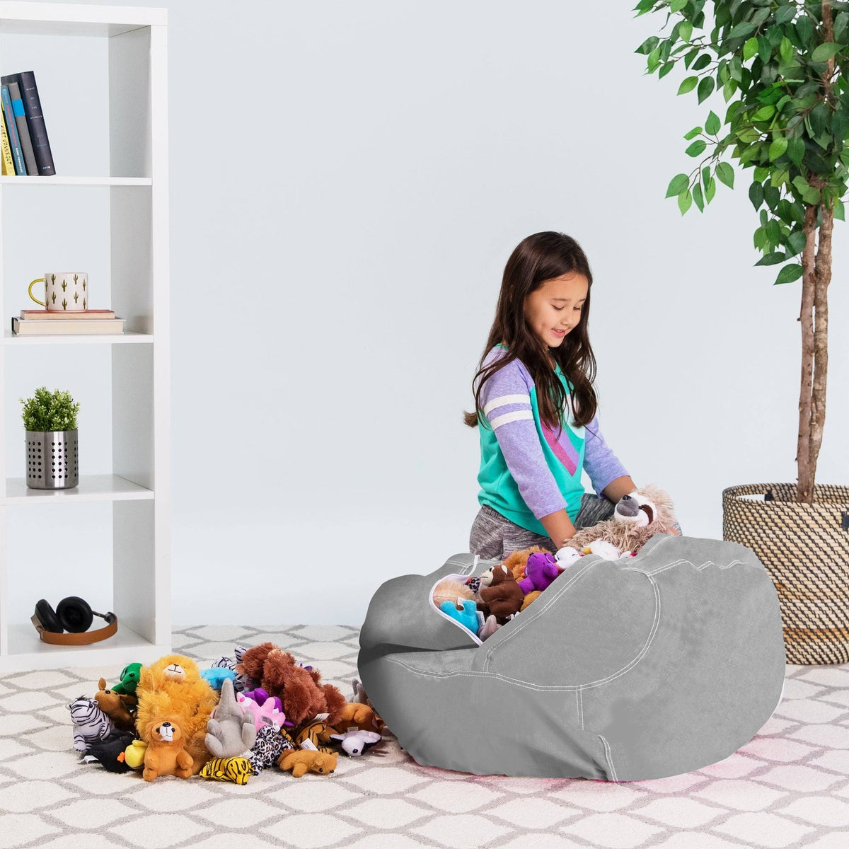 Stuffed Animal Storage Bean Bag Chair Cover U263366
