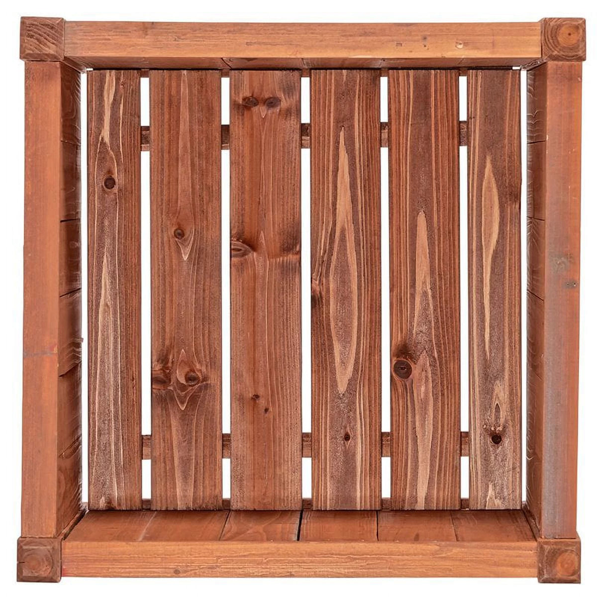 Medium Brown Wood Planter V5902