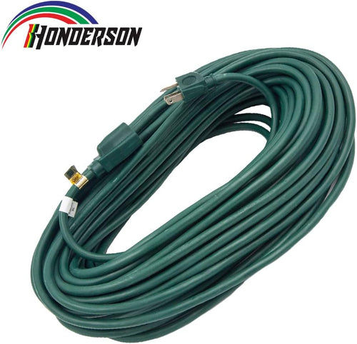 100 Ft Weatherproof 16/3 SJTW Green Extension Cord with 3 Prong Grounded Plug Y174