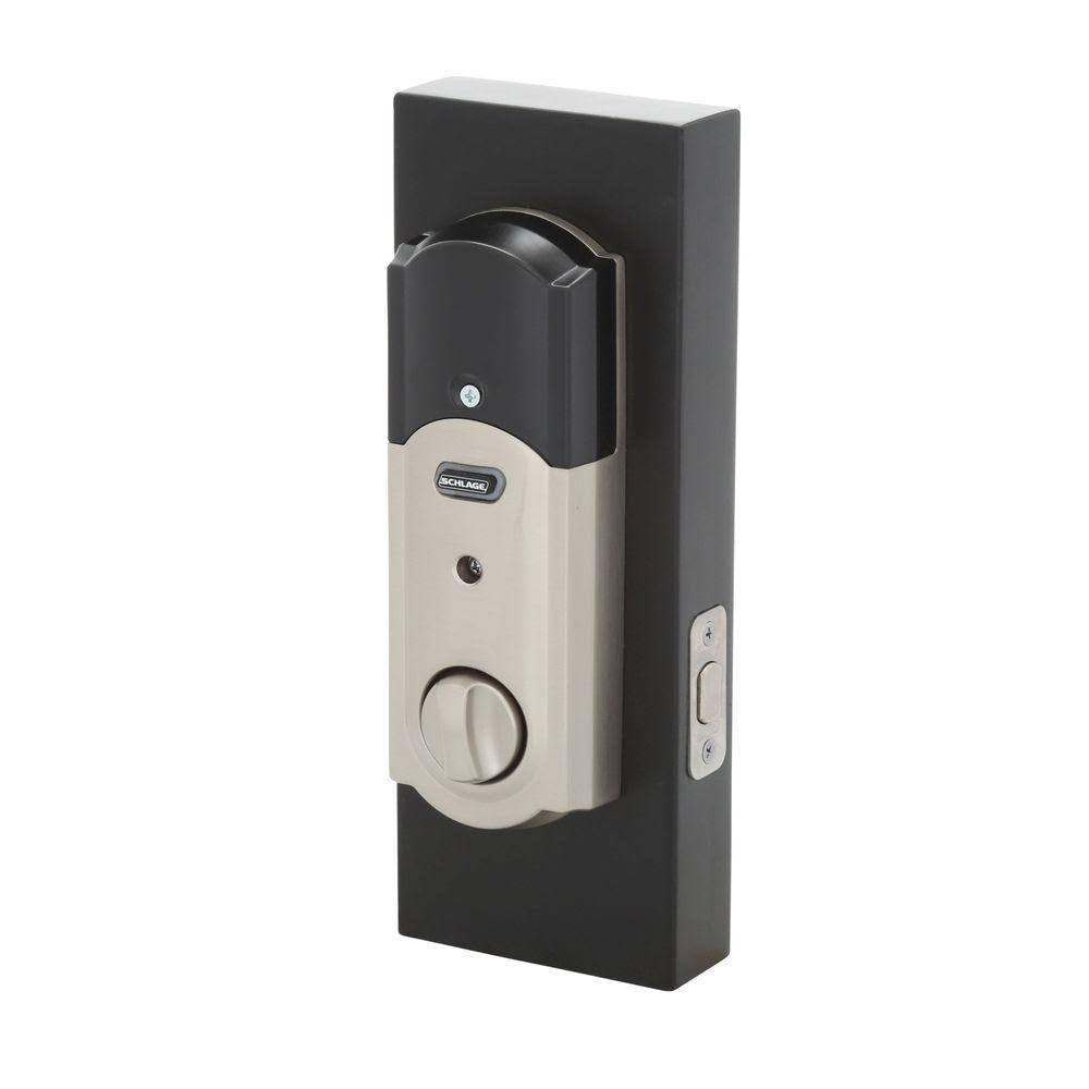 Satin Nickel Touchscreen Deadbolt with Alarm F29191