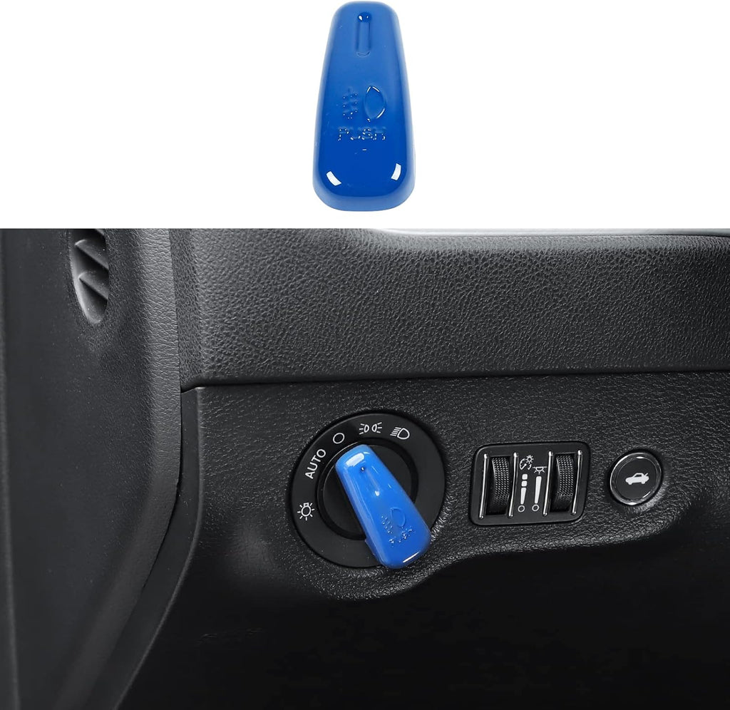 Headlight Control Switch Knob Cover Trim (Red) N368