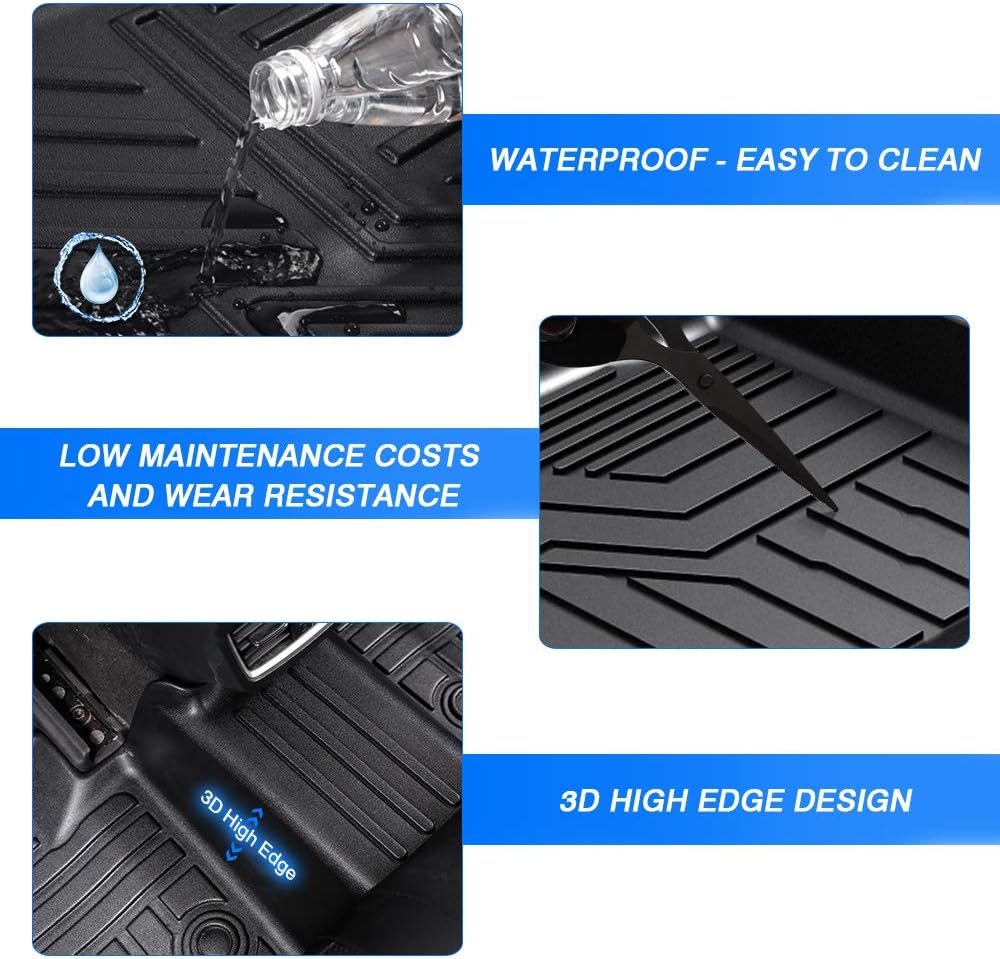 Black 2 Row Carpet Floor Liner Set I759