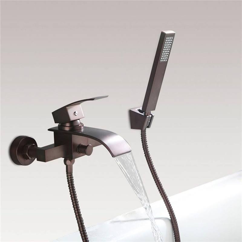 Oil Rubbed Bronze Wall-Mount Tub Faucet with Handshower O719