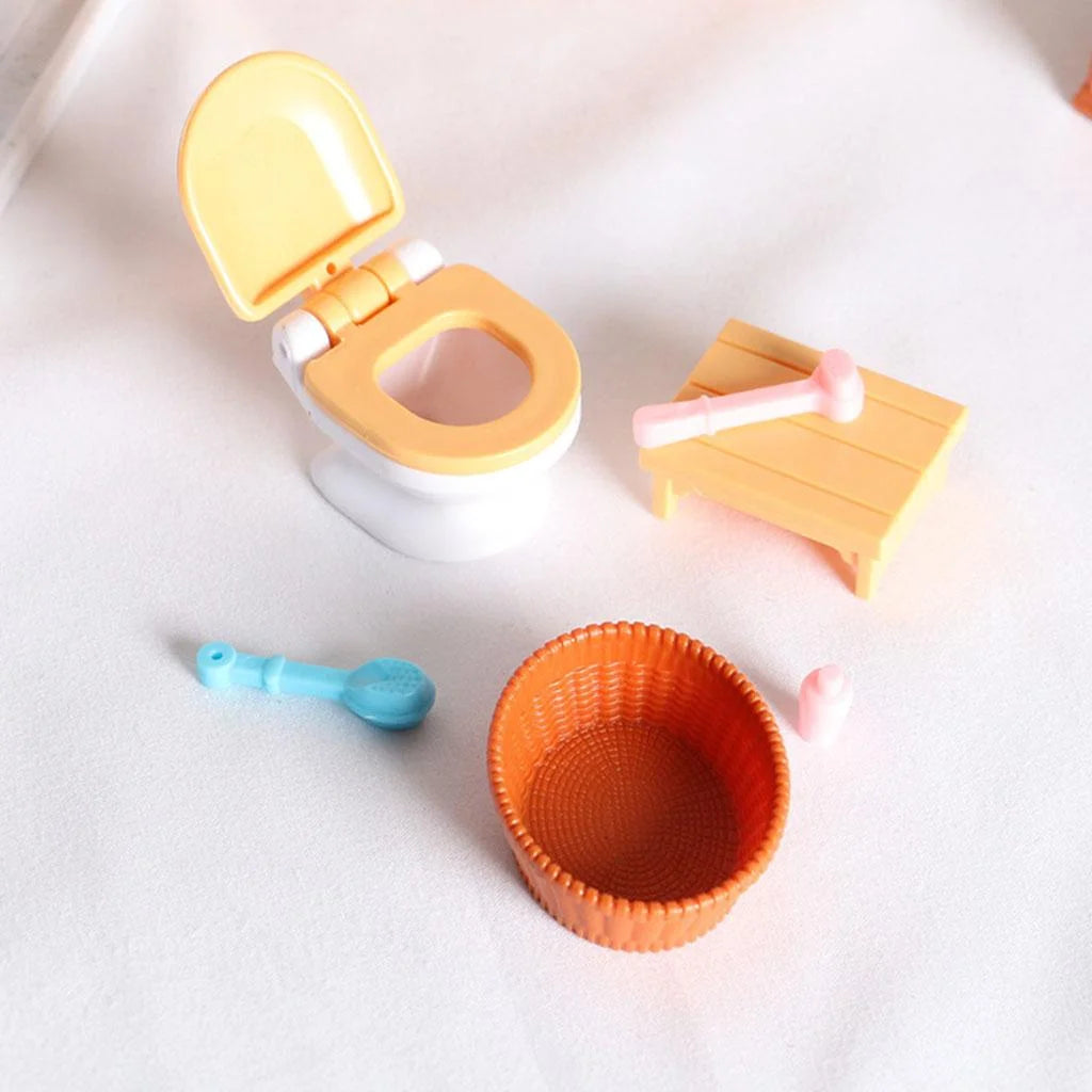 1:12 Dollhouse Modern Bathroom Bathtub Toilet Miniatures Y871