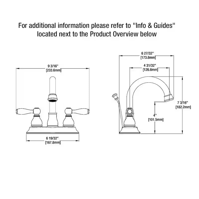 2-Handle High-Arc Centerset Bathroom Faucet in Polished Chrome O34891