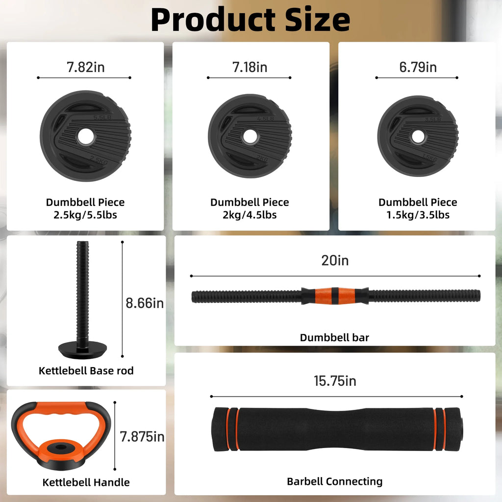 55 Lbs Adjustable Dumbbell Set K566659