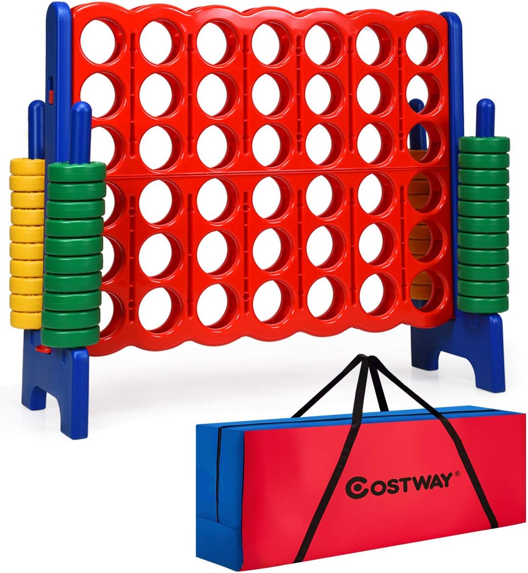 Jumbo 4-to-Score Giant Game Set with Storage Carrying Bag, 42 Jumbo Rings R63748