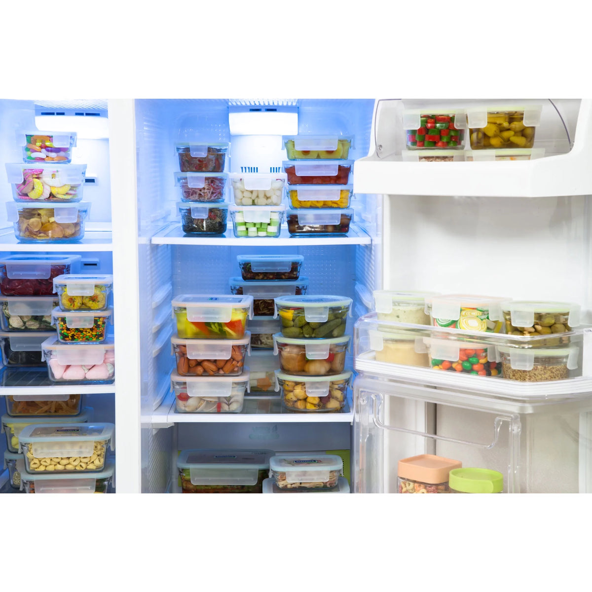 24 Piece Oven Microwave Safe Glass Food Storage Containers Set with Lids Z713280