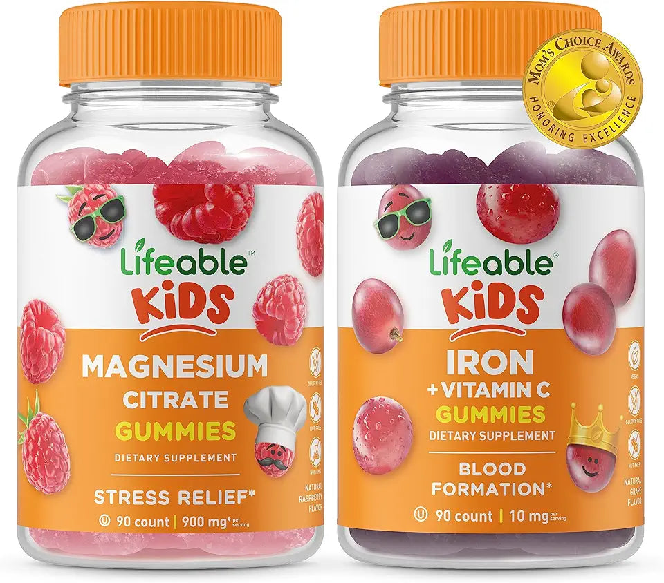 Magnesium Iron Vitamin C Kids Gummies Bundle A3459