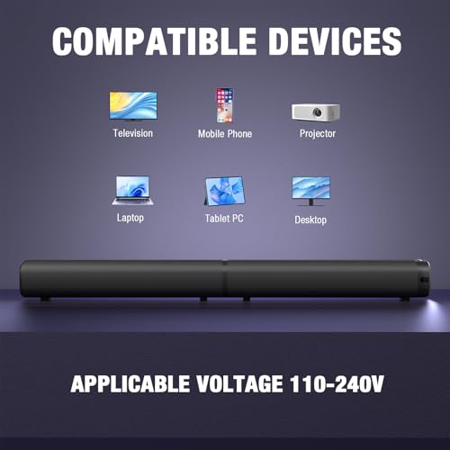 Sound Bar, Bluetooth 5.3 Soundbar, 2 in 1 Detachable Home Speaker A181189