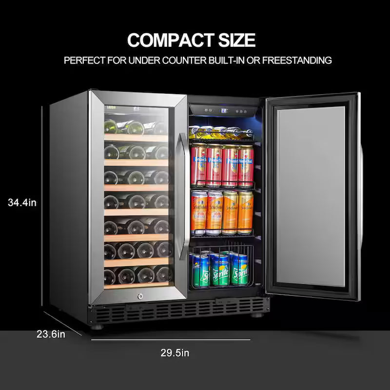 30 in. Dual Zone Beverage and Wine Cooler U700