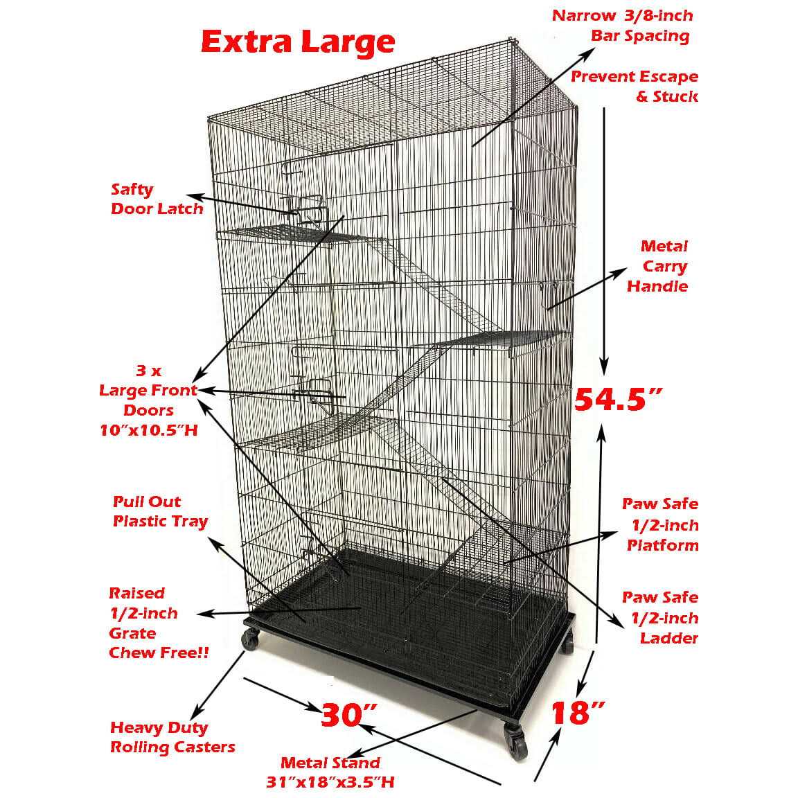 55 Extra Large Rolling Small Critters Habitat Cage U93853
