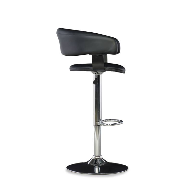 Black Faux Leather Adjustable Height Bar Stool N959