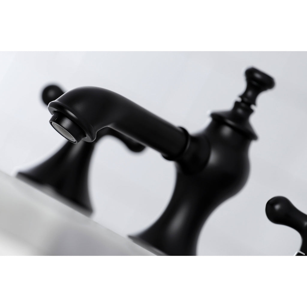 Matte Black Vintage Widespread Bathroom Faucet A3803