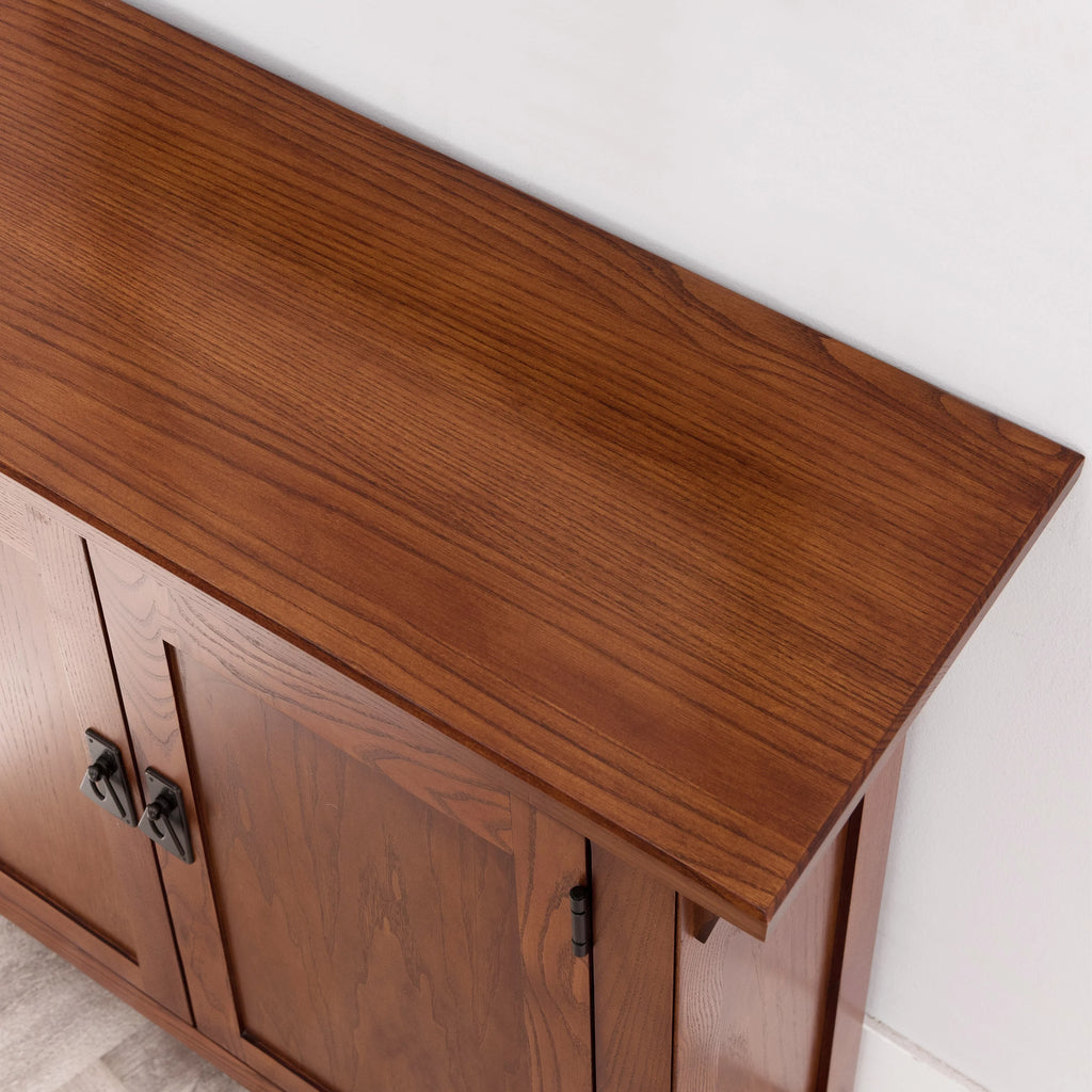 Solid Wood Hall Stand, Rich Russet Finish H20214
