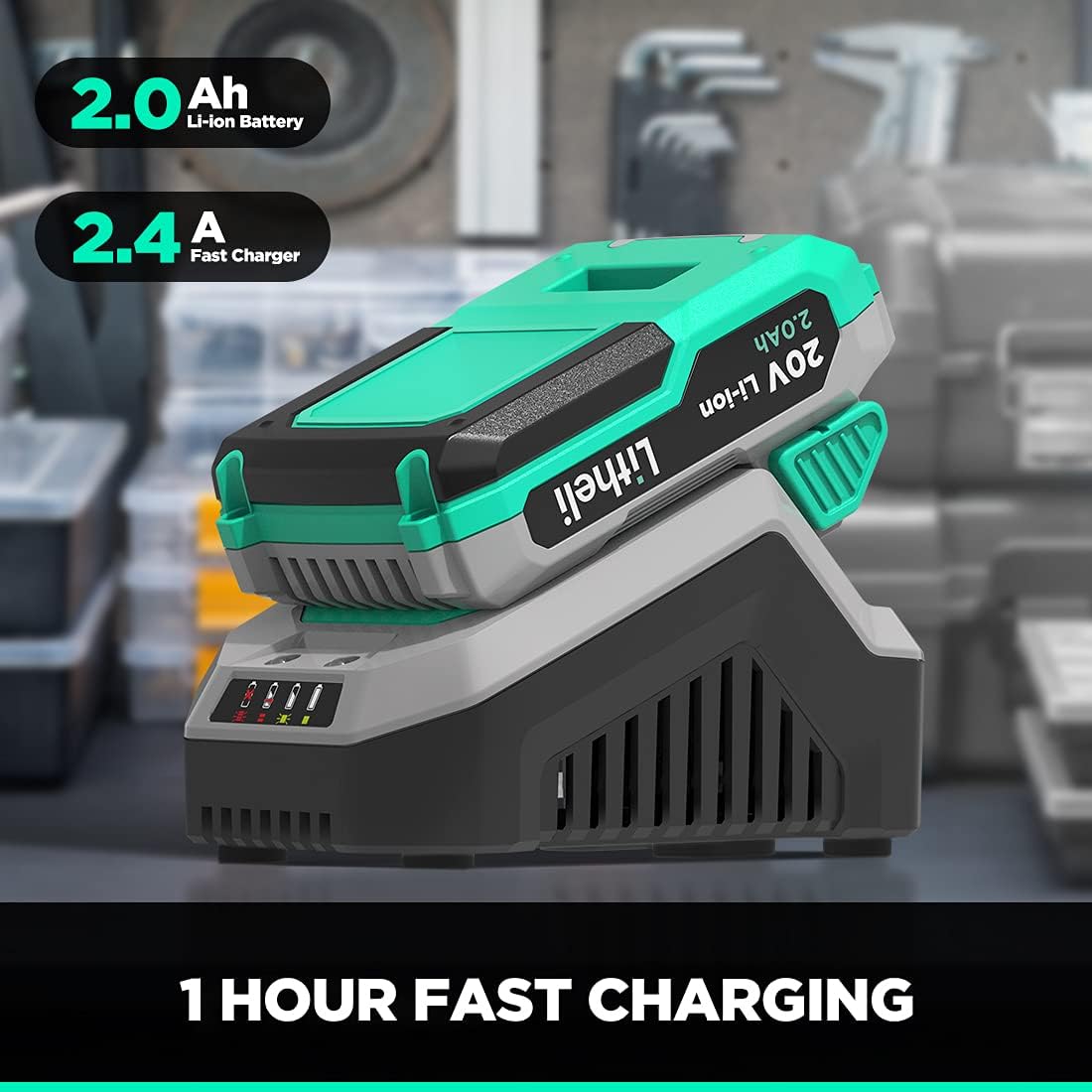 20V Cordless Air Compressor 150 PSI with Battery & Charger J56420