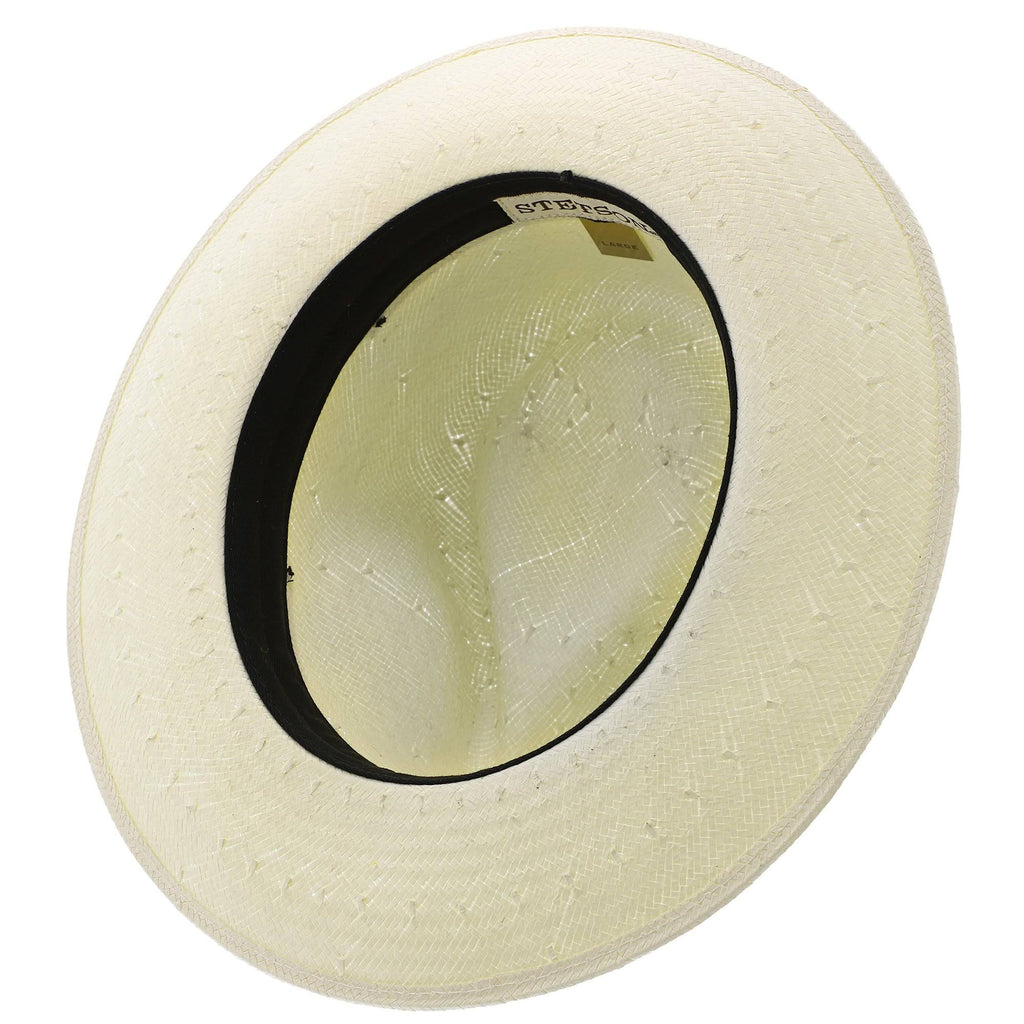 Natural Straw Shantung Fedora Hat J72483