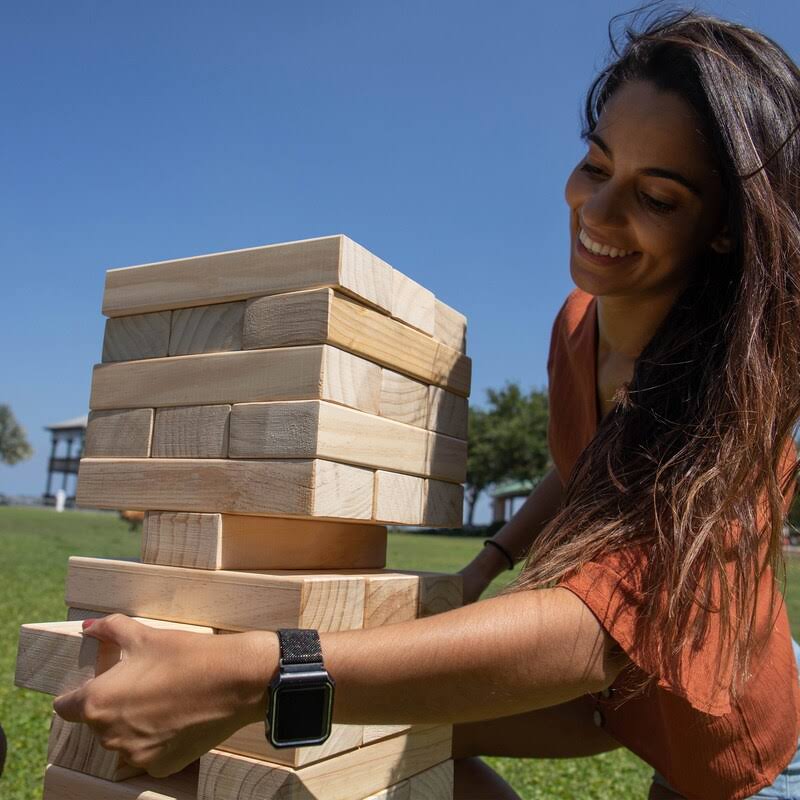 Giant Wooden Tumble Tower Game U6947