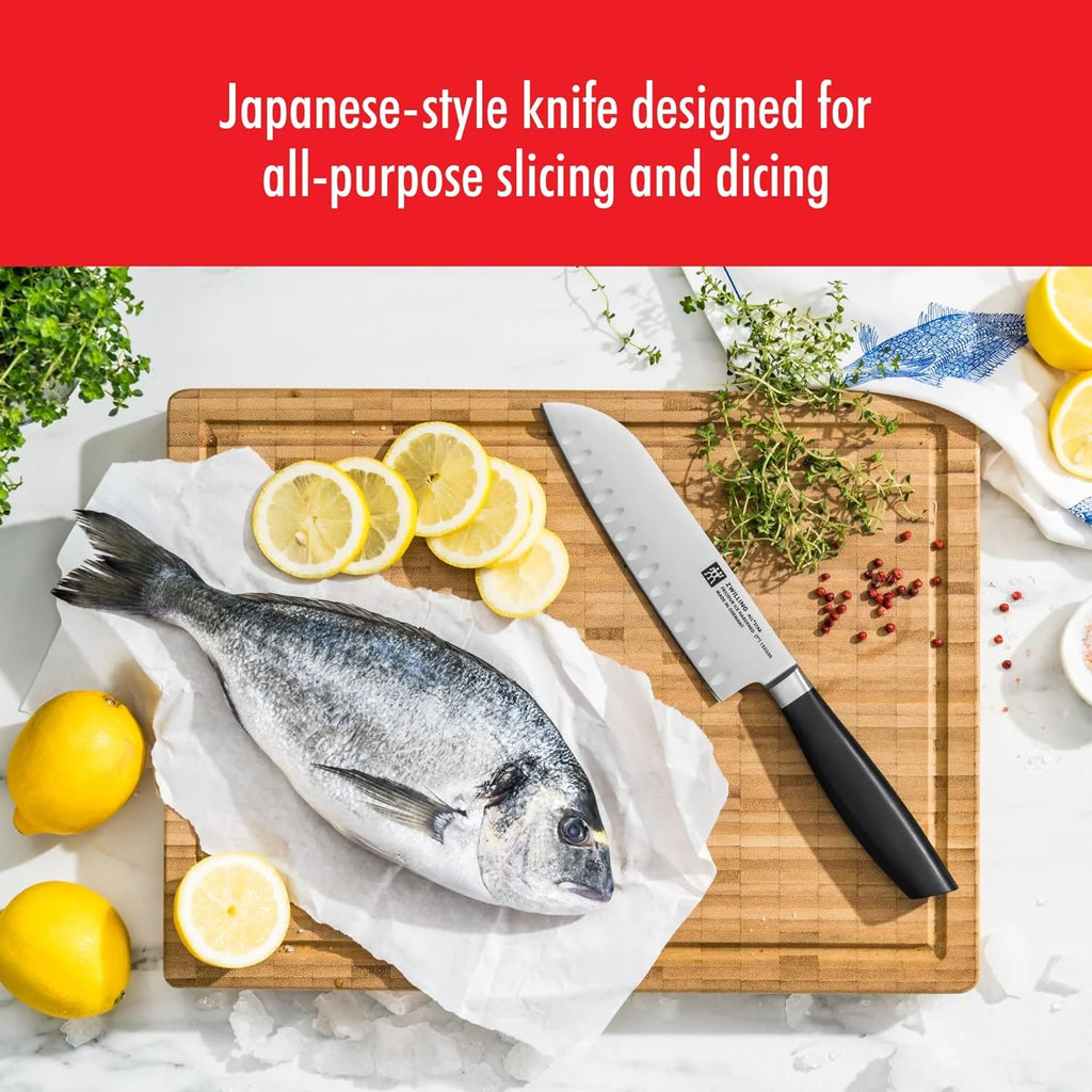 Open Box Hollow Edge Santoku Knife 7-inch Q67785