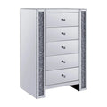 5 Drawer Mirrored Console Table L94967