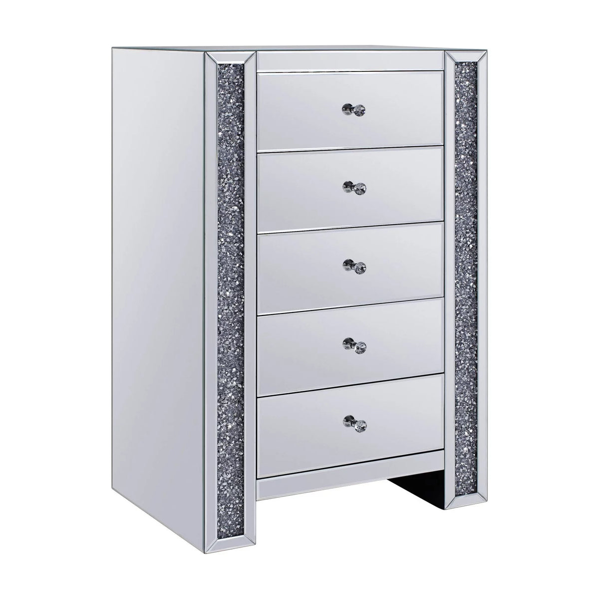 5 Drawer Mirrored Console Table L94967