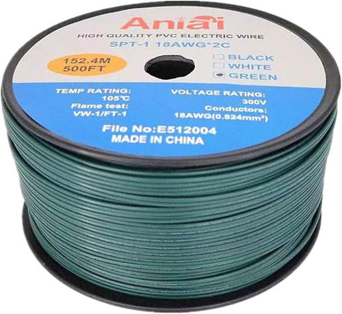 18 AWG 500 Foot Spool Zip Wire (green) Pack of 2 H6299