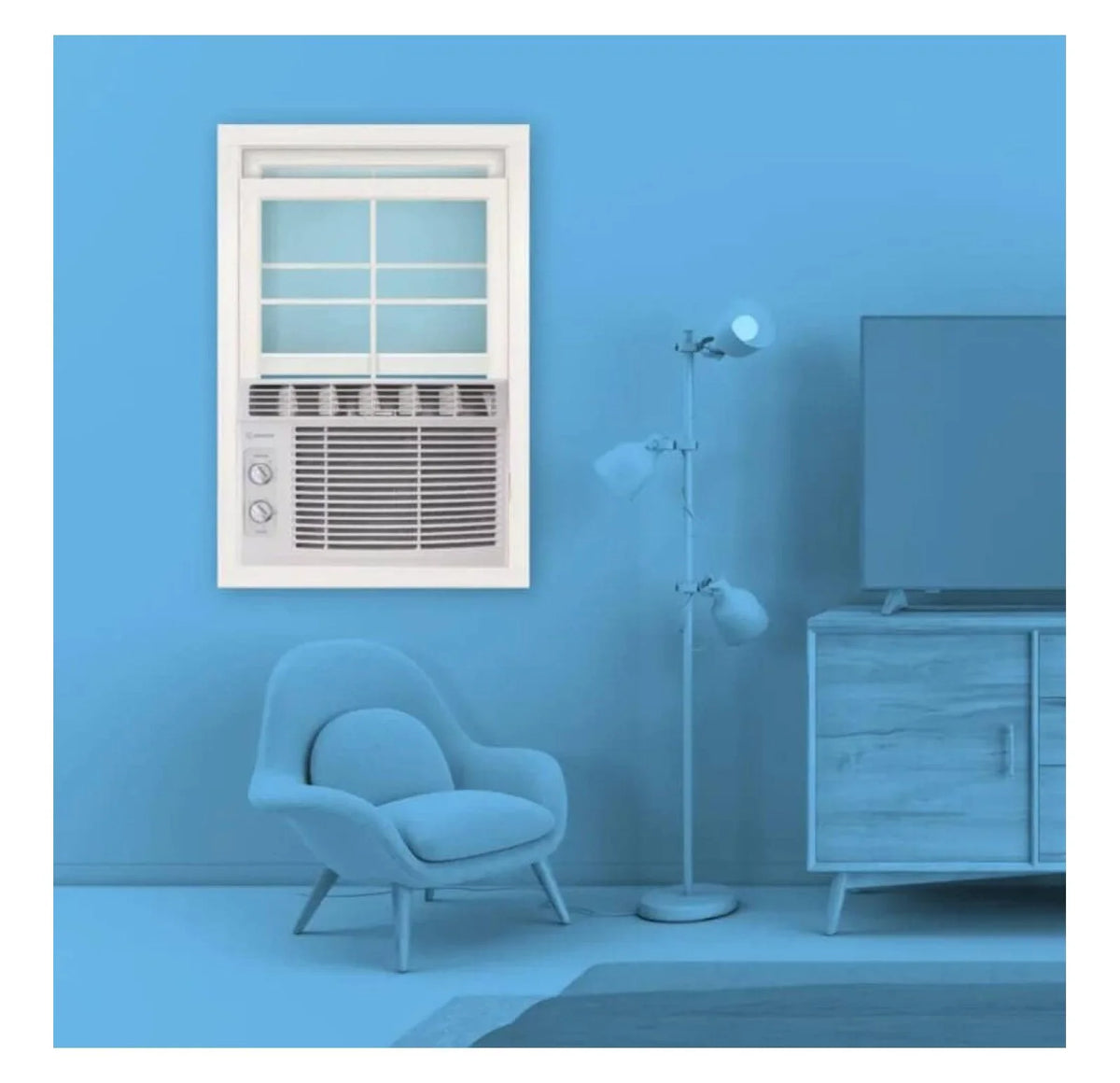 5,000 BTU Window Air Conditioner with Manual Controls, White C995284