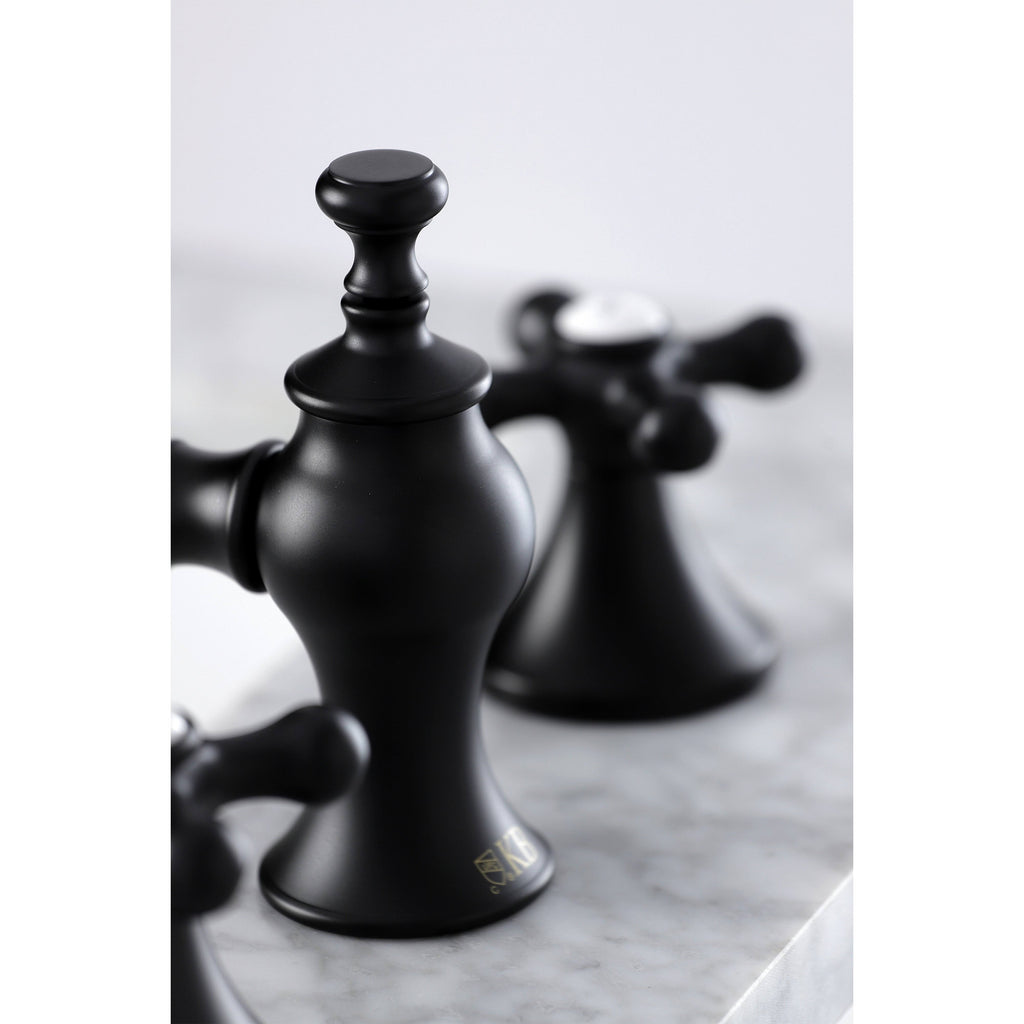 Matte Black Vintage Widespread Bathroom Faucet A3803