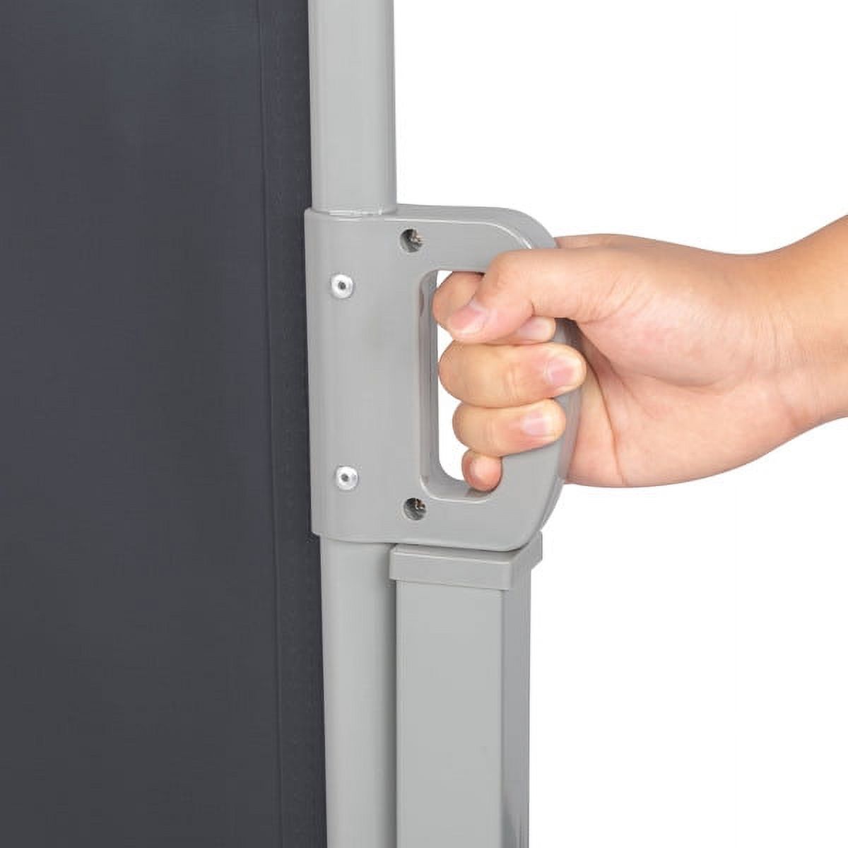 Outdoor Aluminum Handle Shed Partition Windshield Canopy Dark Gray E99533