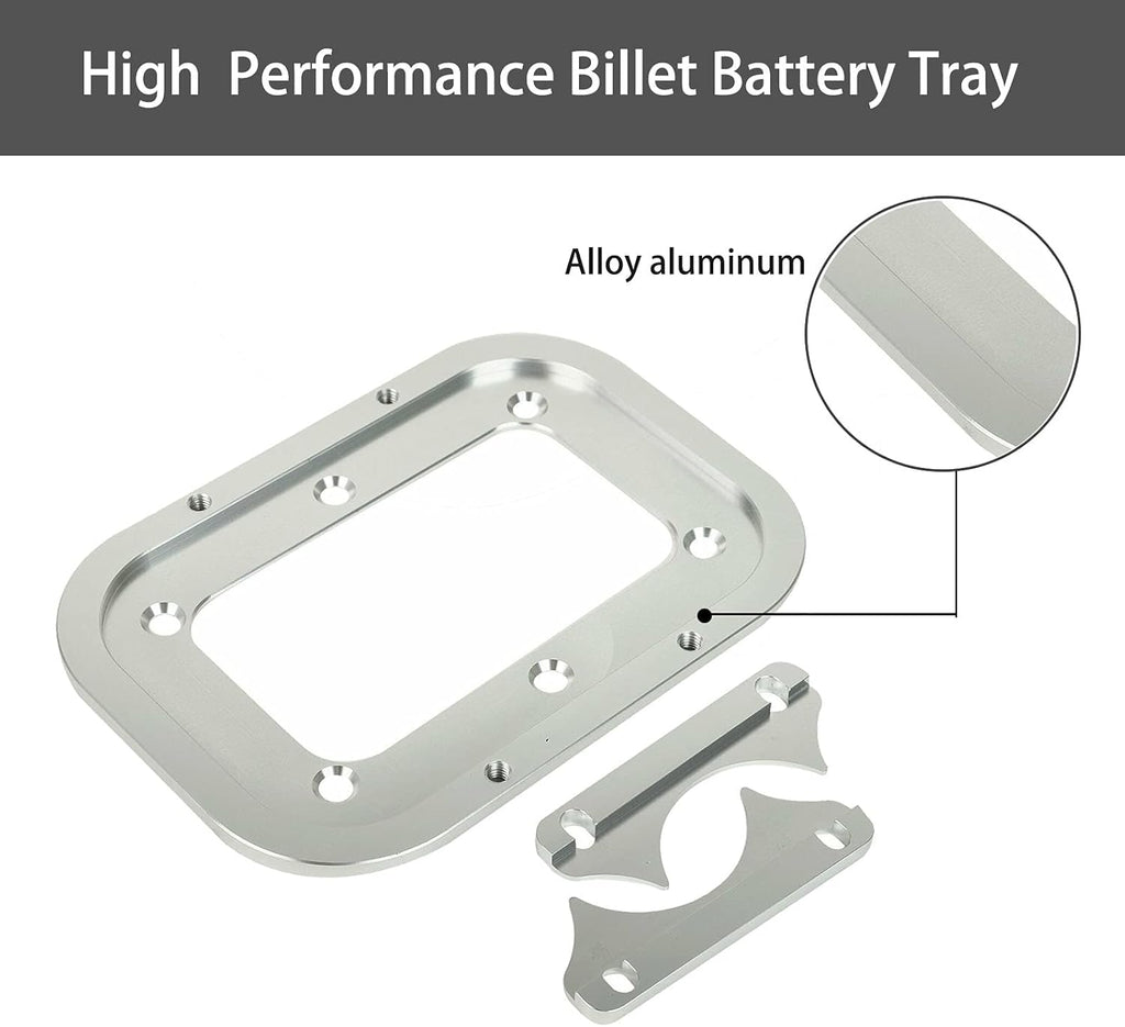 Red Yellow Blue Billet Aluminum Battery Tray Pack of 2 J9888