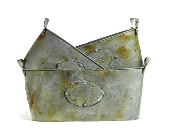 Metal Bucket Set of 3 A25587