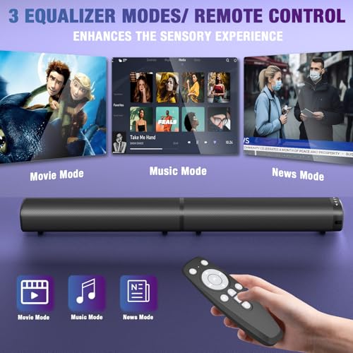 Sound Bar, Bluetooth 5.3 Soundbar, 2 in 1 Detachable Home Speaker A181189