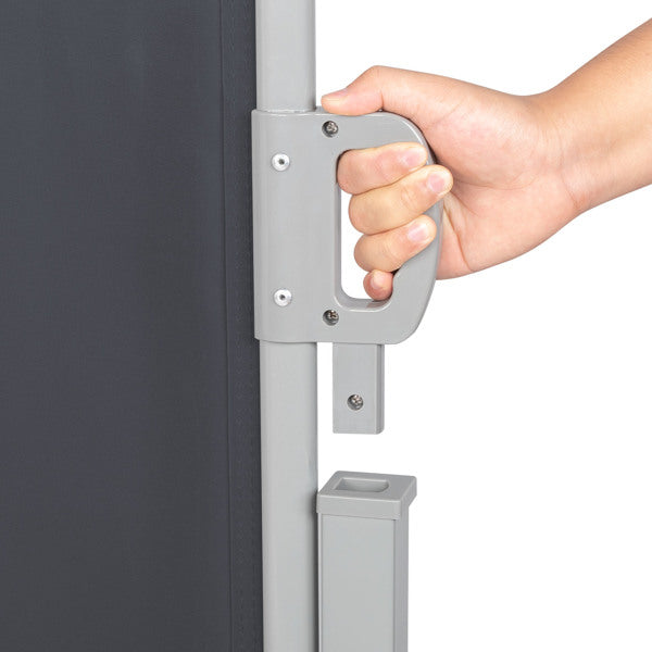 Outdoor Aluminum Handle Shed Partition Windshield Canopy Dark Gray E99533